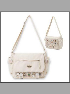 Ita Messenger Bag Crossbody Pin Display Insert Nylon PVC Adjustable